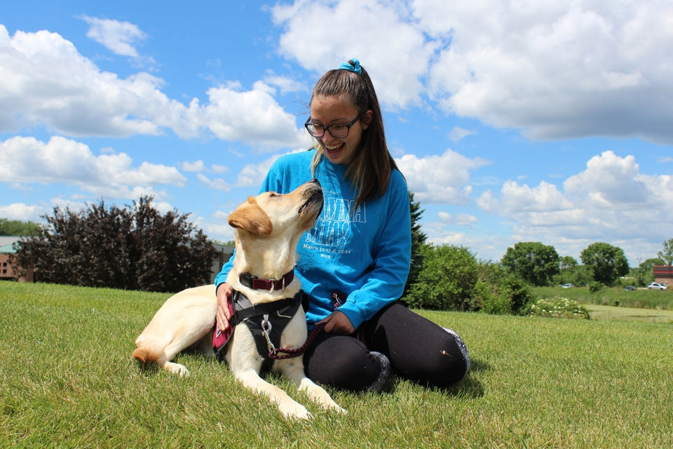 Service Dog Beings Juice For Her Diabetic Mom - They're Best Friends!
