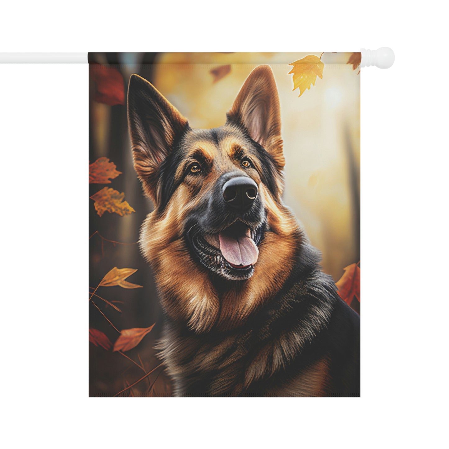 German Shepherd Autumn Garden & House Flag