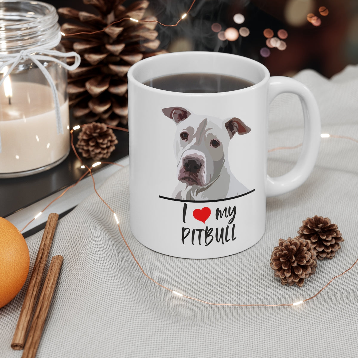 I Love My Pitbull Coffee Mug