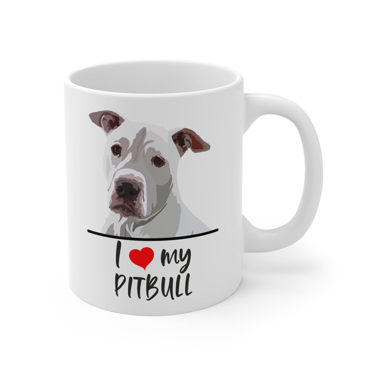 I Love My Pitbull Coffee Mug