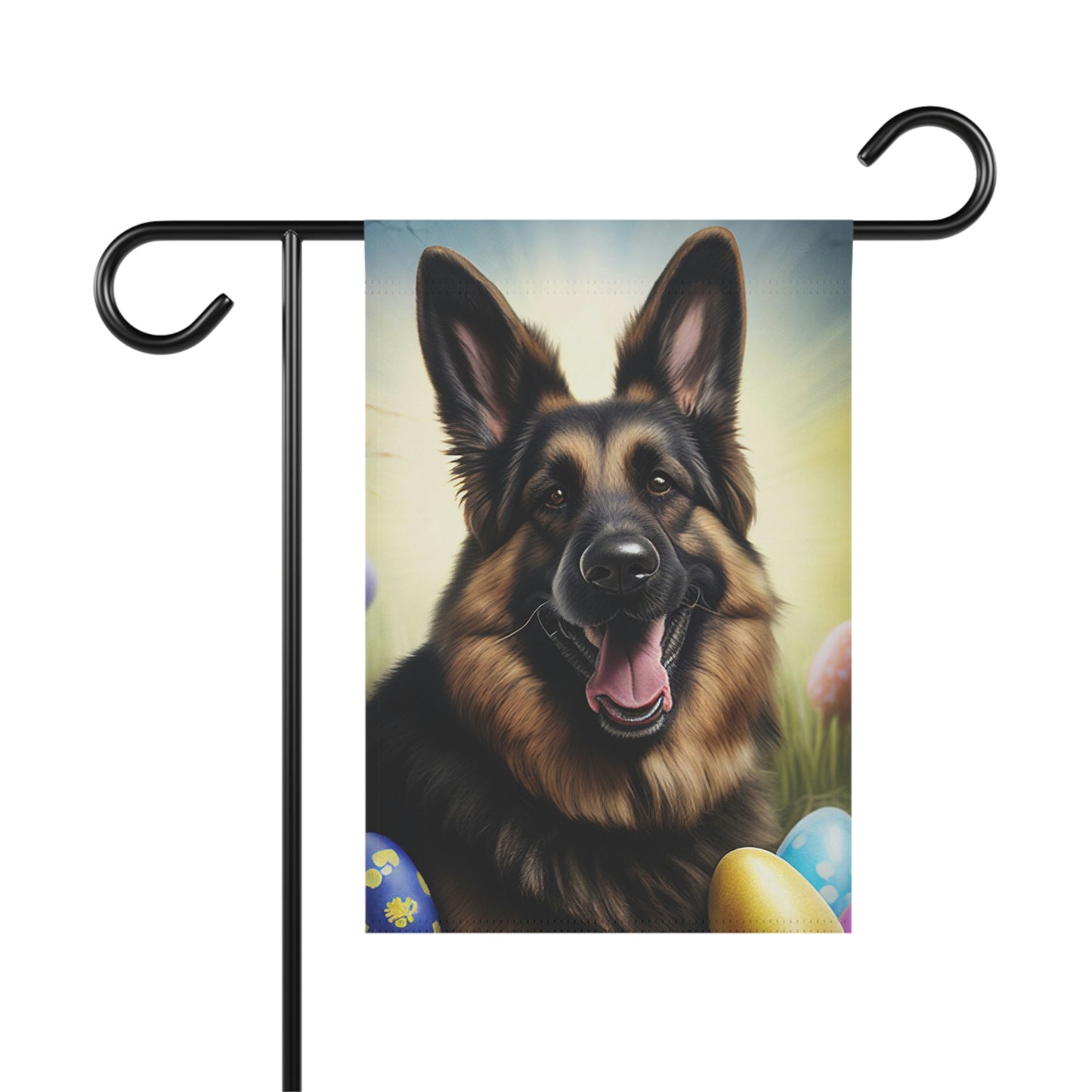 German Shepherd Easter Egg Garden & House Flag