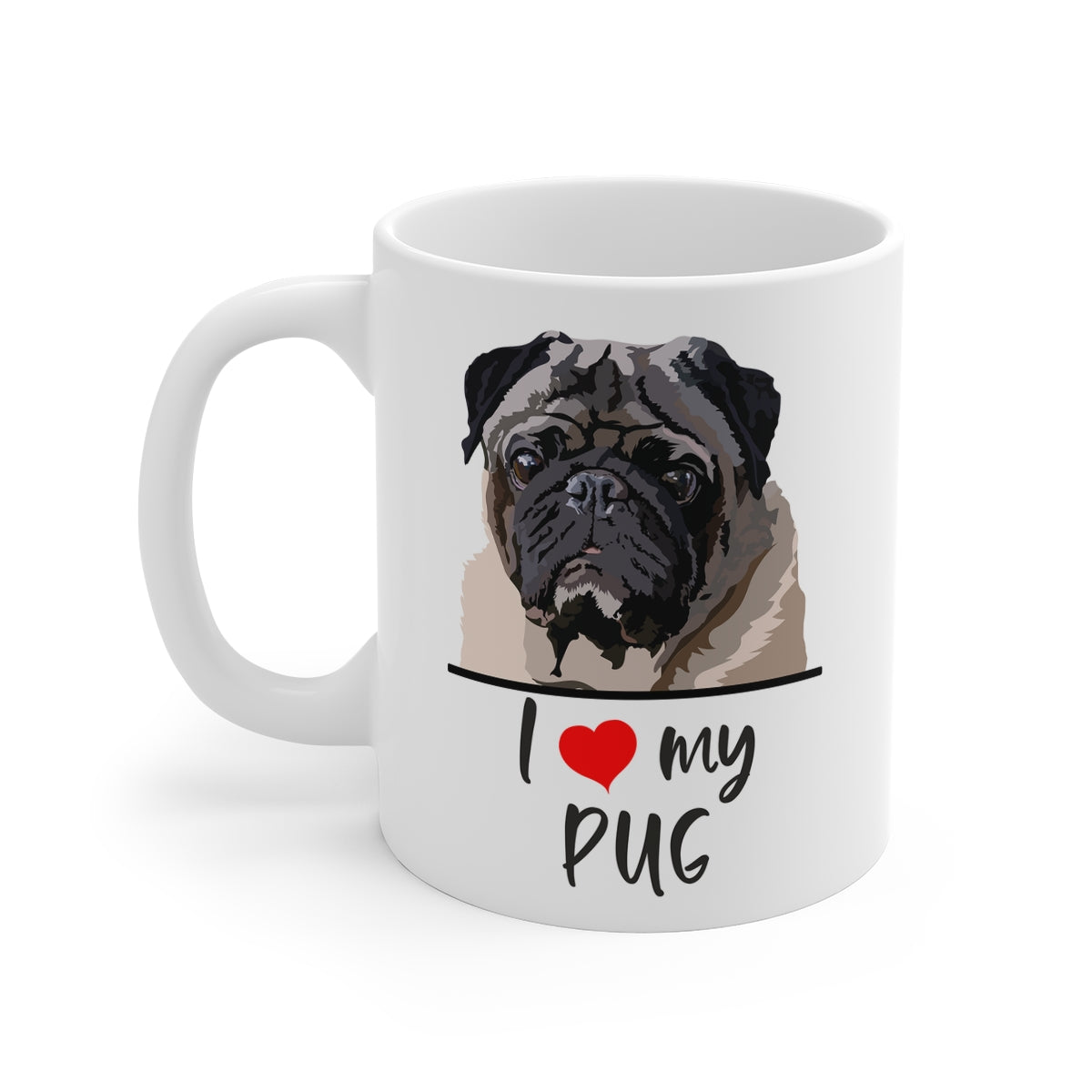 I Love My Pug Coffee Mug