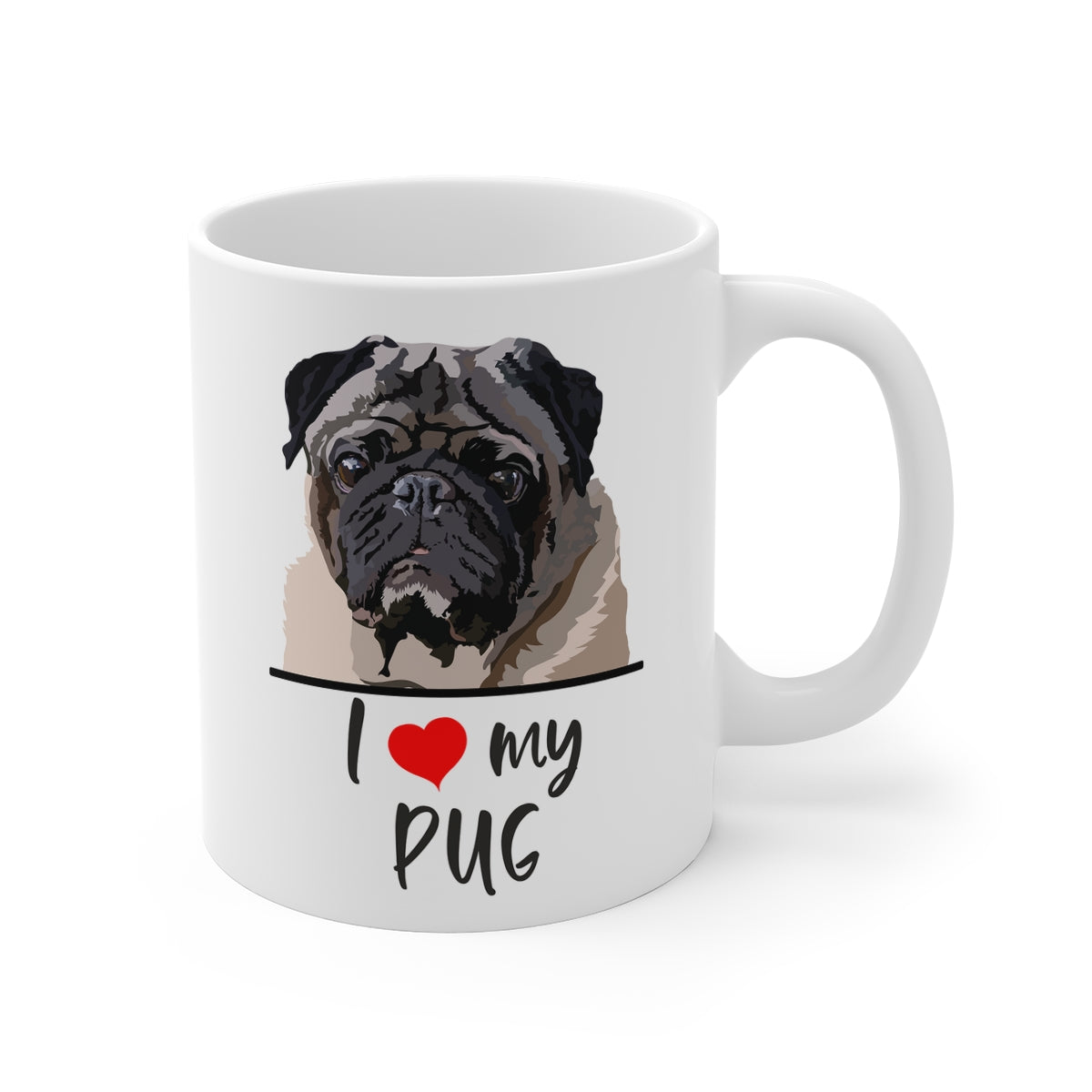 I Love My Pug Coffee Mug
