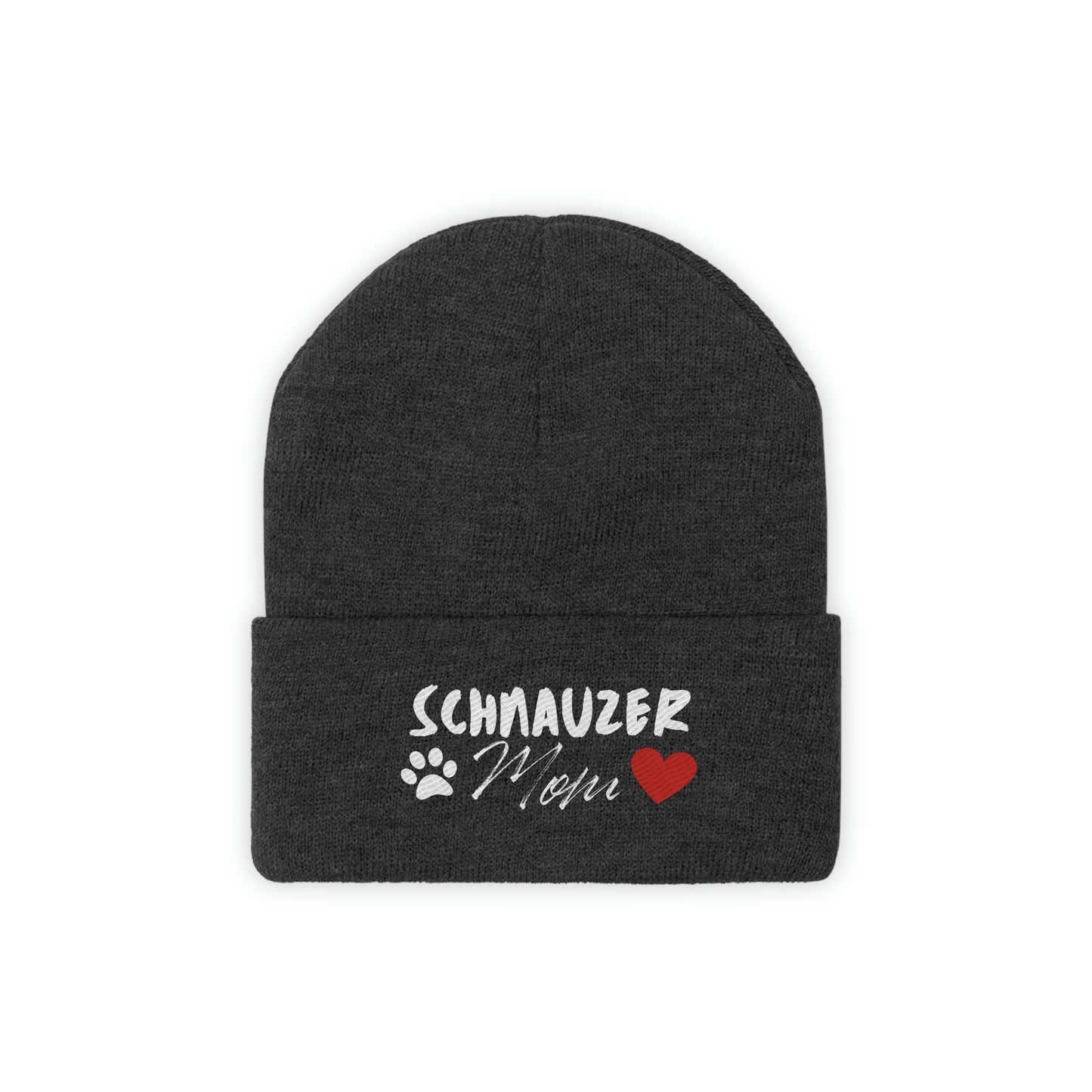 Schnauzer Mom Knit Ski Cap
