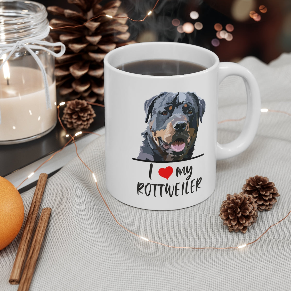 I Love My Rottweiler Coffee Mug