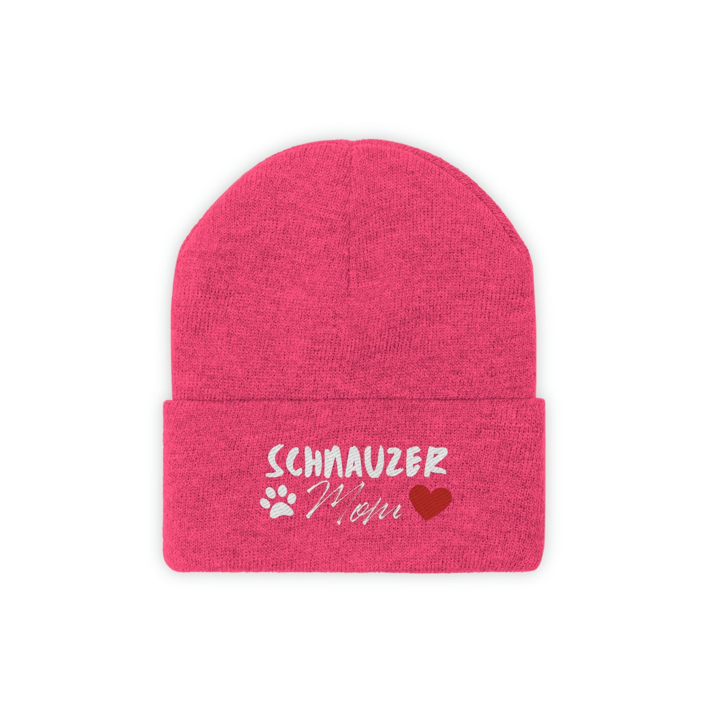 Schnauzer Mom Knit Ski Cap