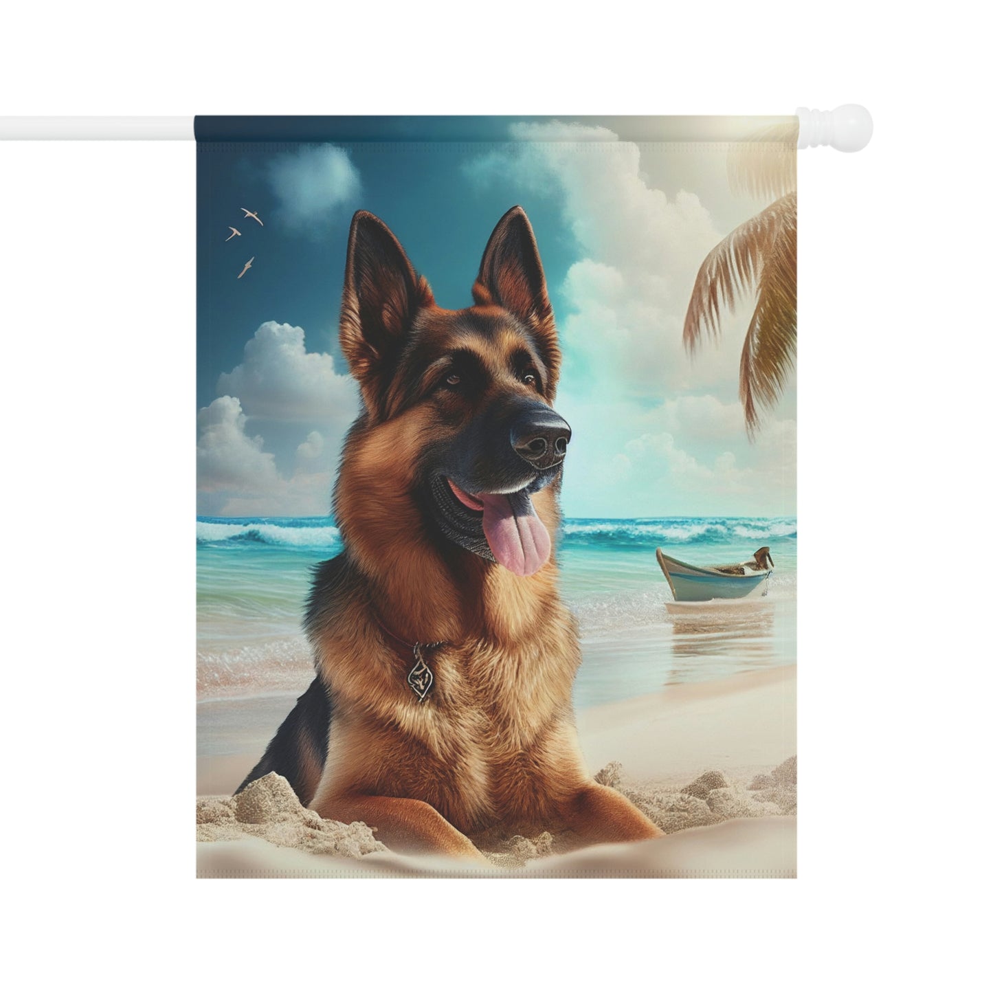 German Shepherd Summer Garden & House Flag