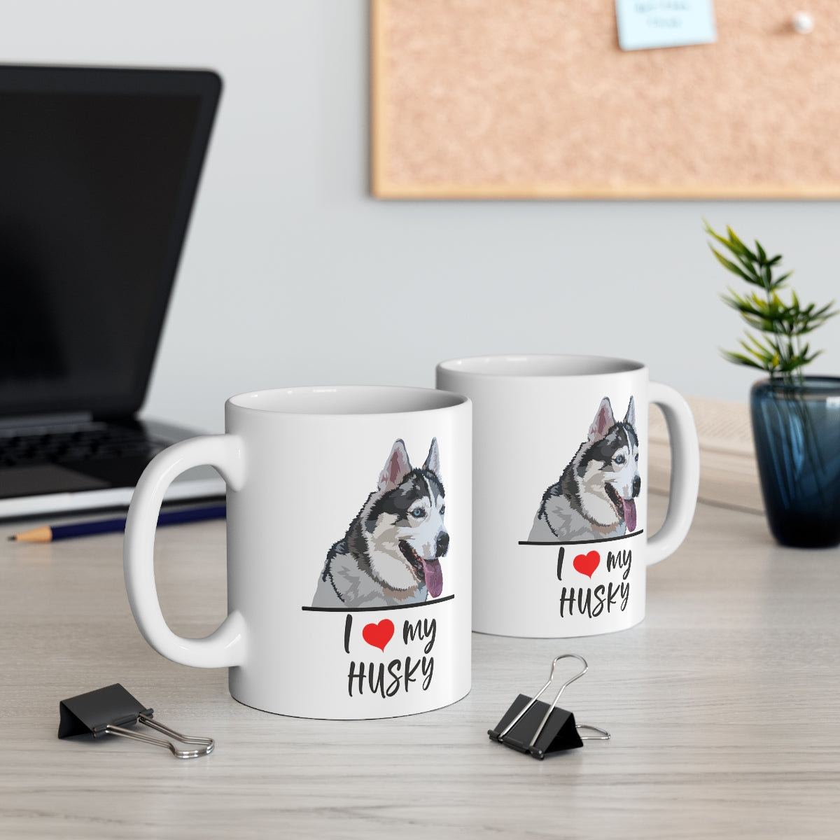 I Love My Husky Coffee Mug