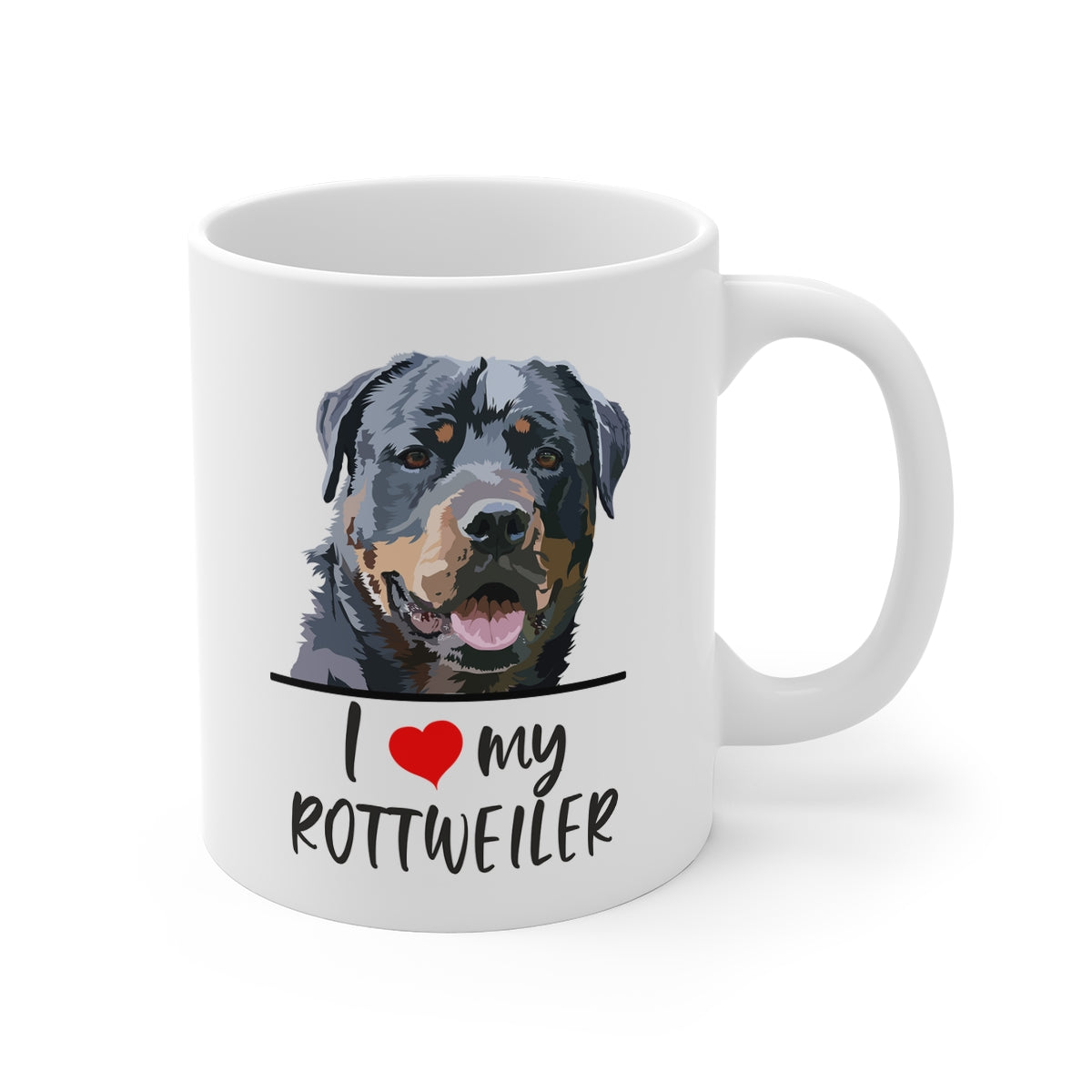 I Love My Rottweiler Coffee Mug