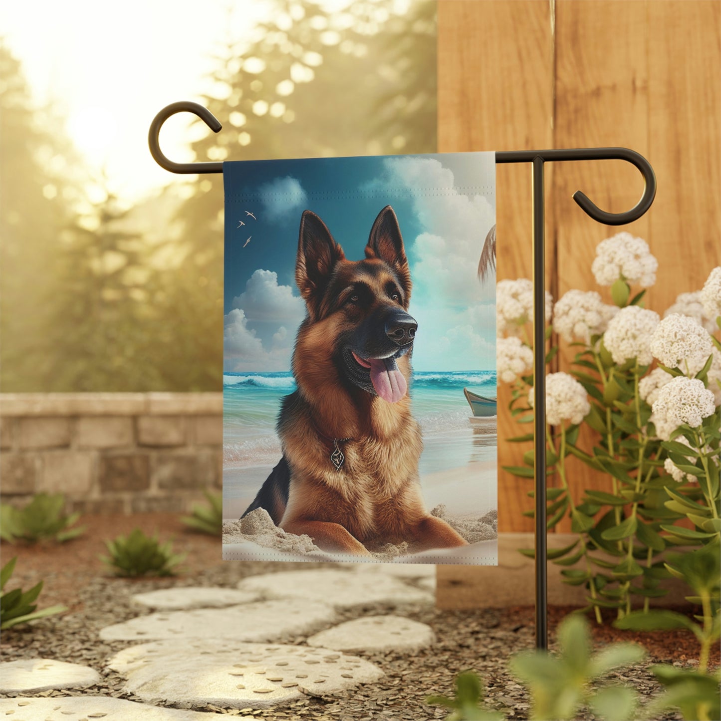 German Shepherd Summer Garden & House Flag