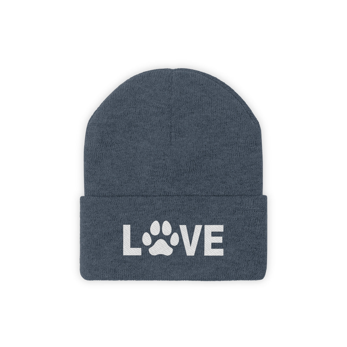 Love Pawprint Knit Ski Cap