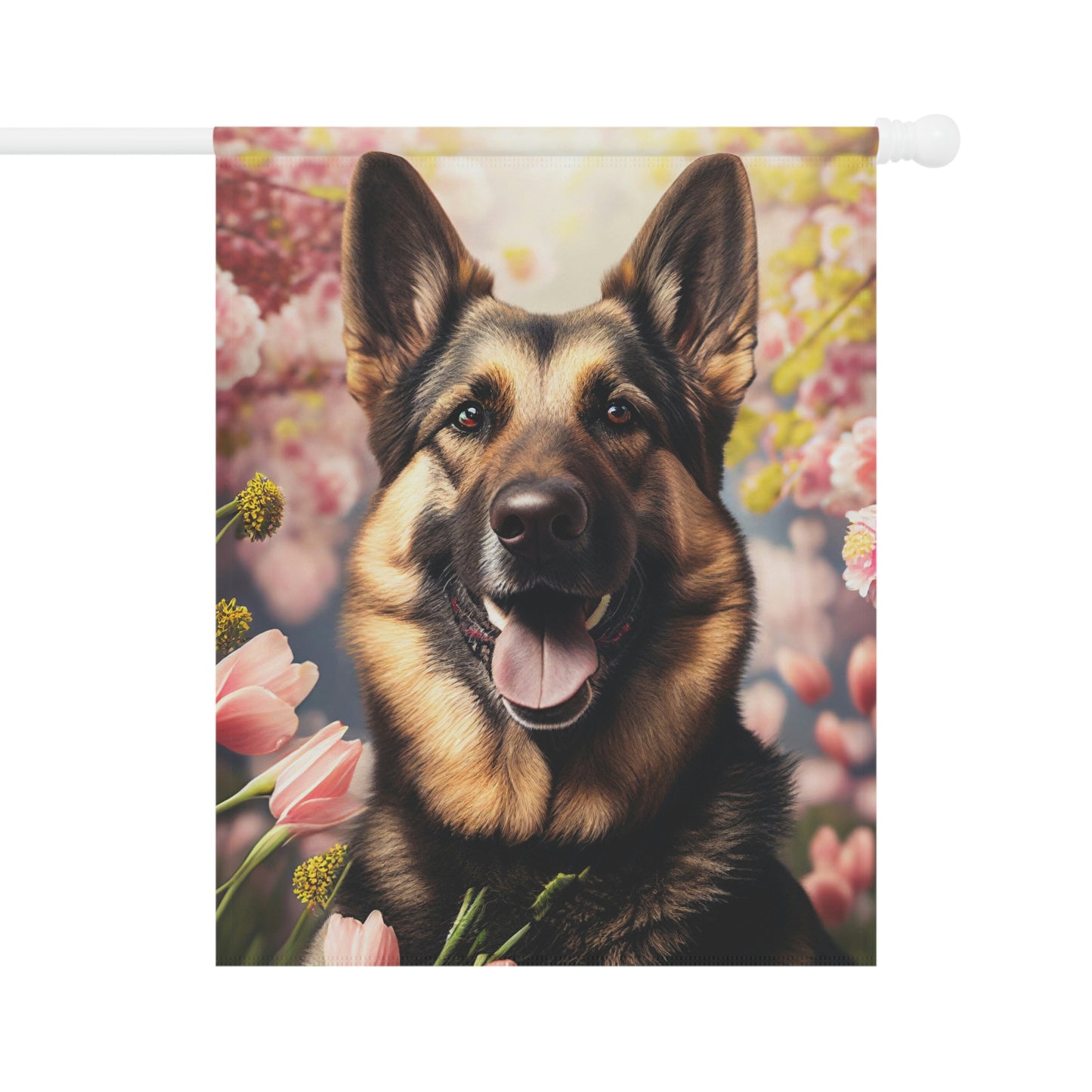 German Shepherd Spring Garden & House Flag