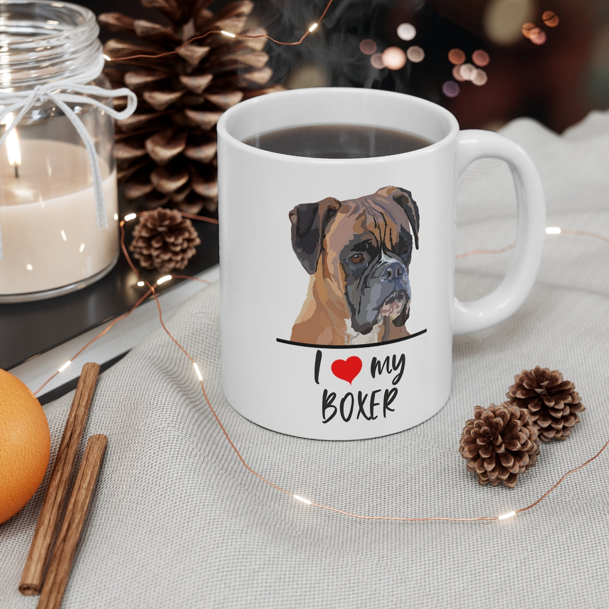 I Love My Boxer Coffee Mug