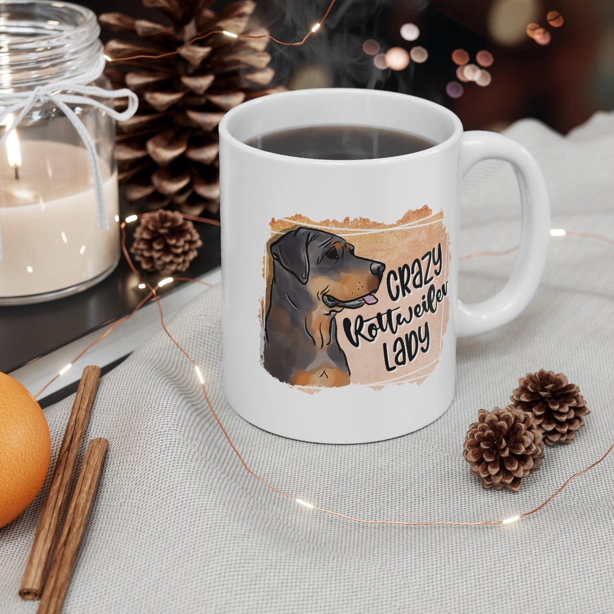 Crazy Rottweiler Lady Coffee Mug