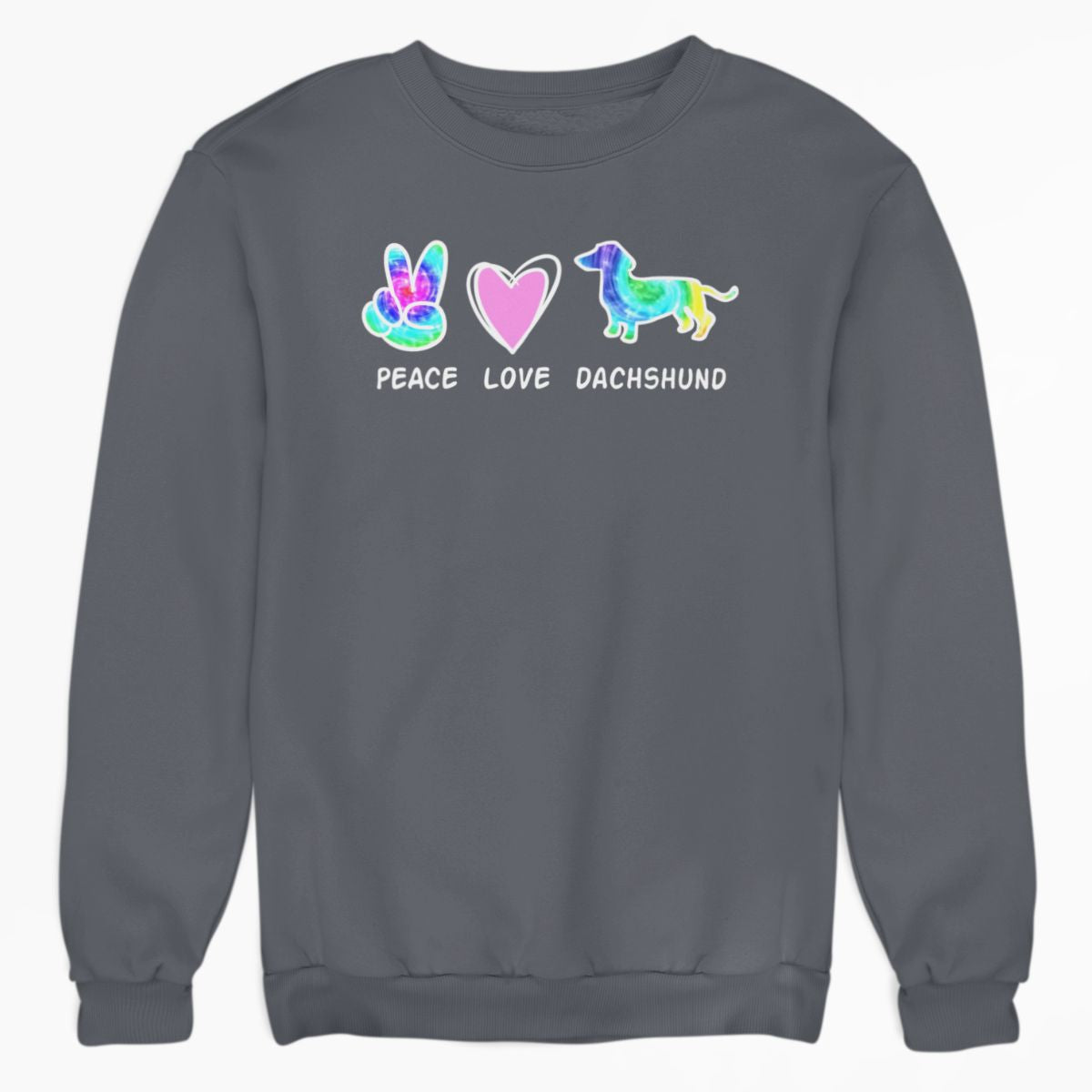 Peace Love Dachshund Pastel Tie Dye Shirt