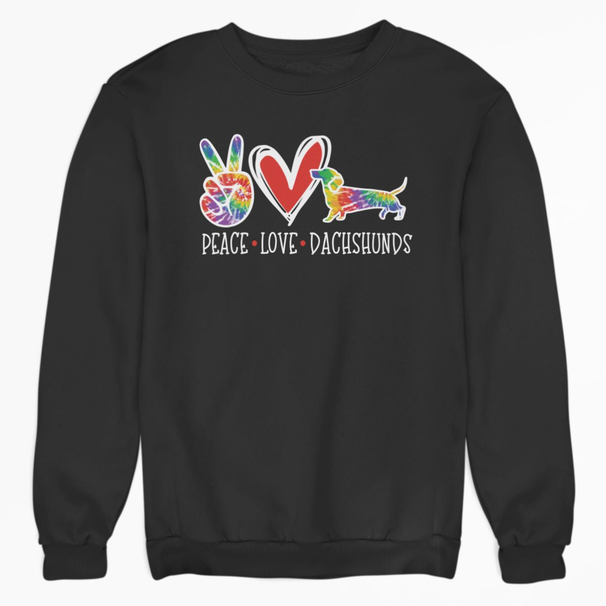 Peace Love Dachshund Tie Dye Shirt