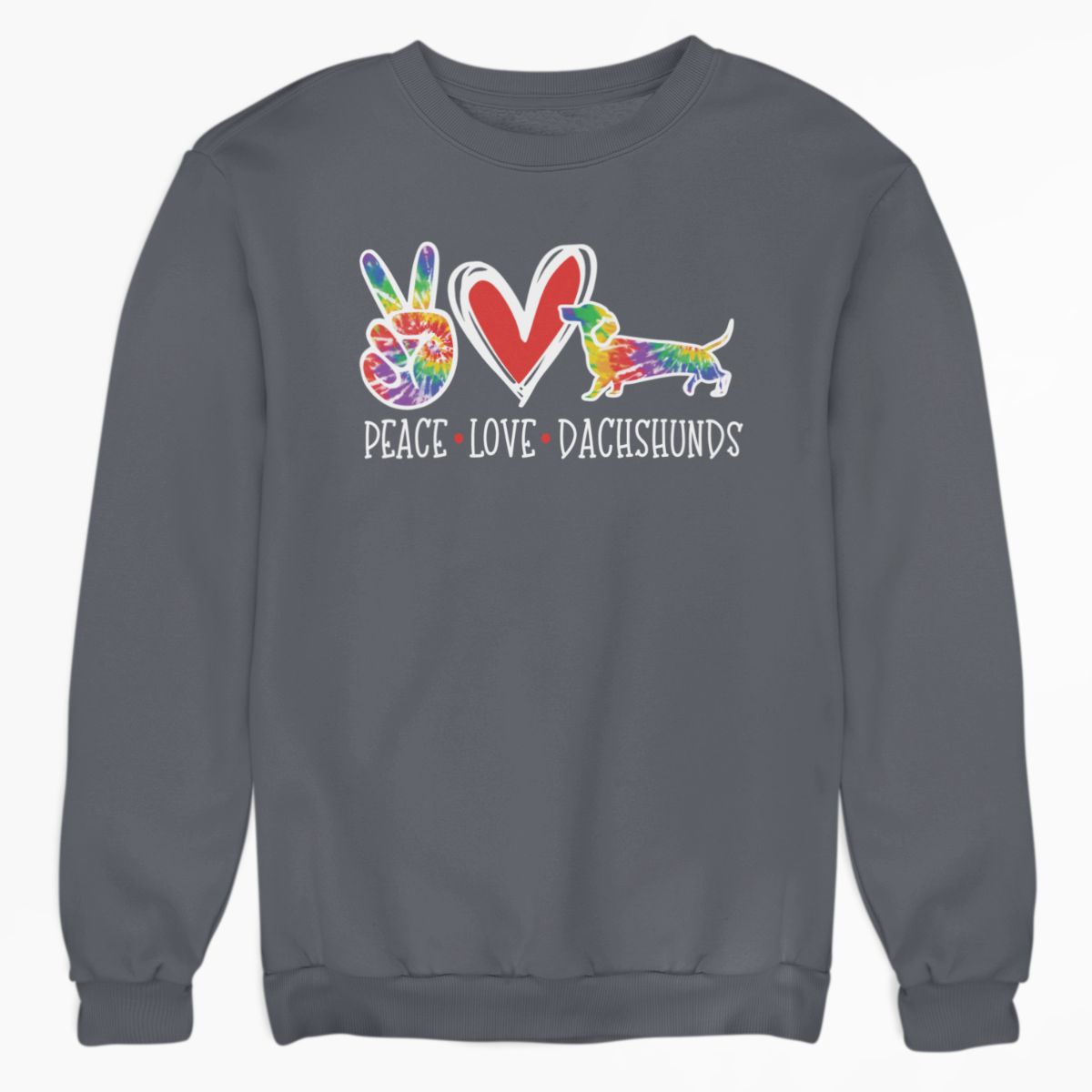Peace Love Dachshund Tie Dye Shirt