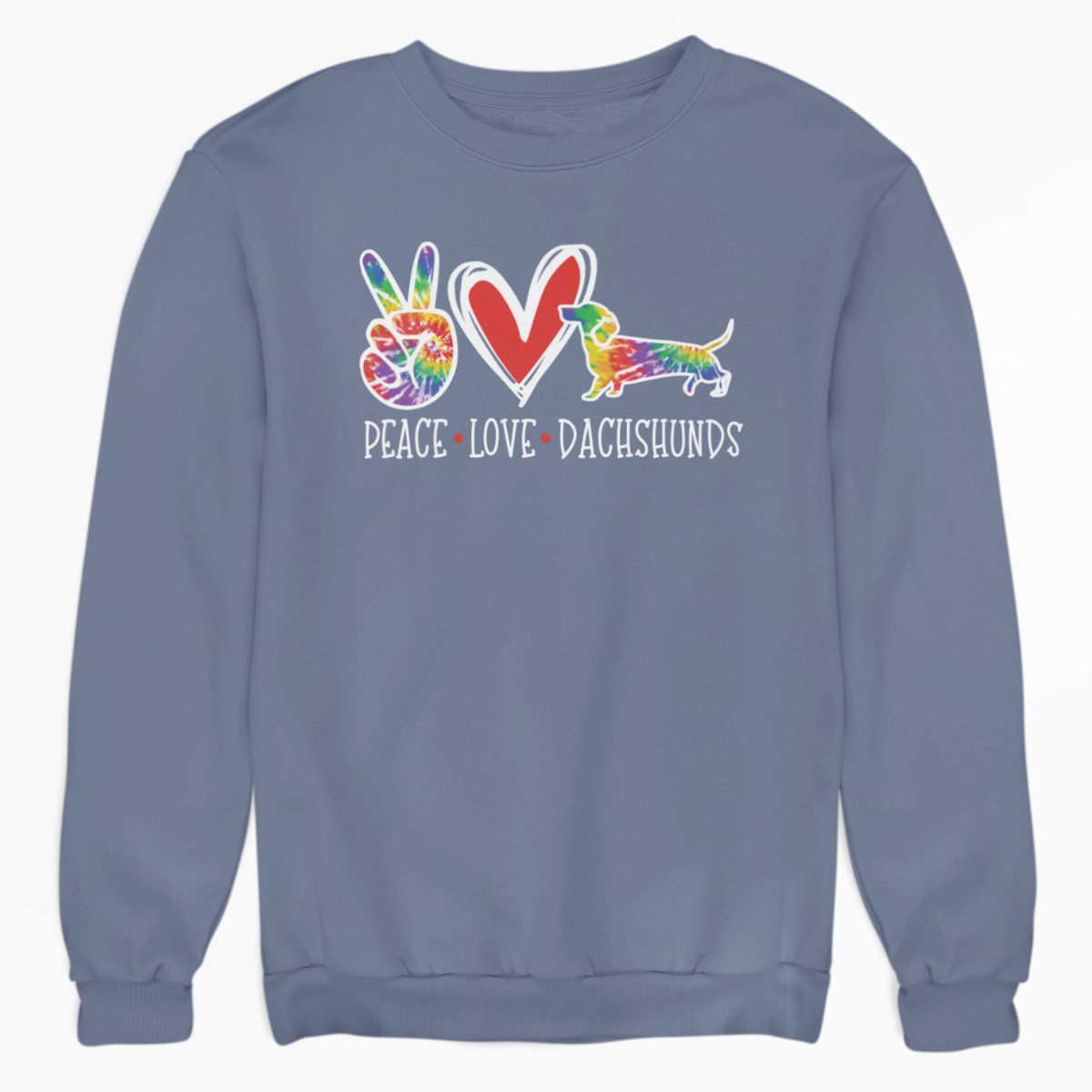 Peace Love Dachshund Tie Dye Shirt