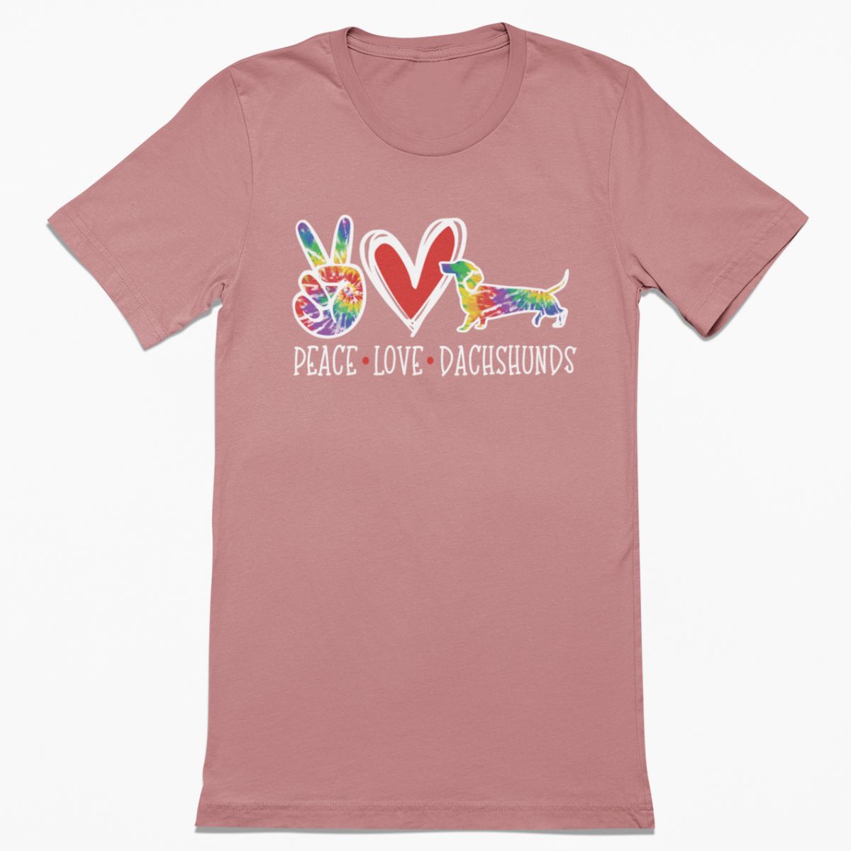 Peace Love Dachshund Tie Dye Shirt