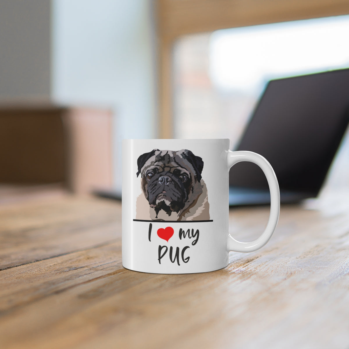 I Love My Pug Coffee Mug