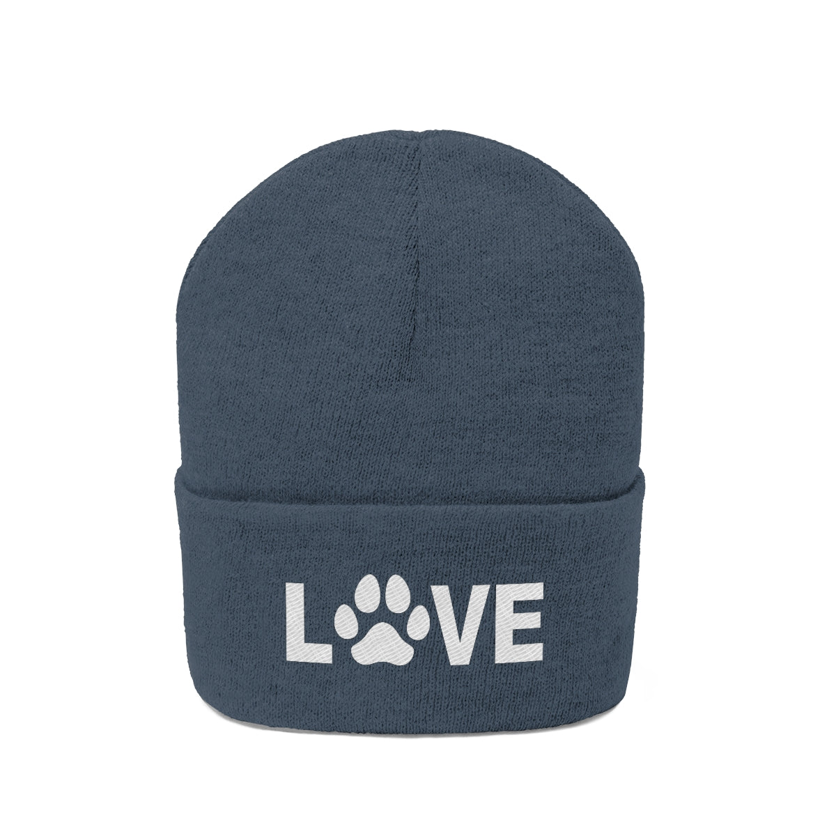 Love Pawprint Knit Ski Cap
