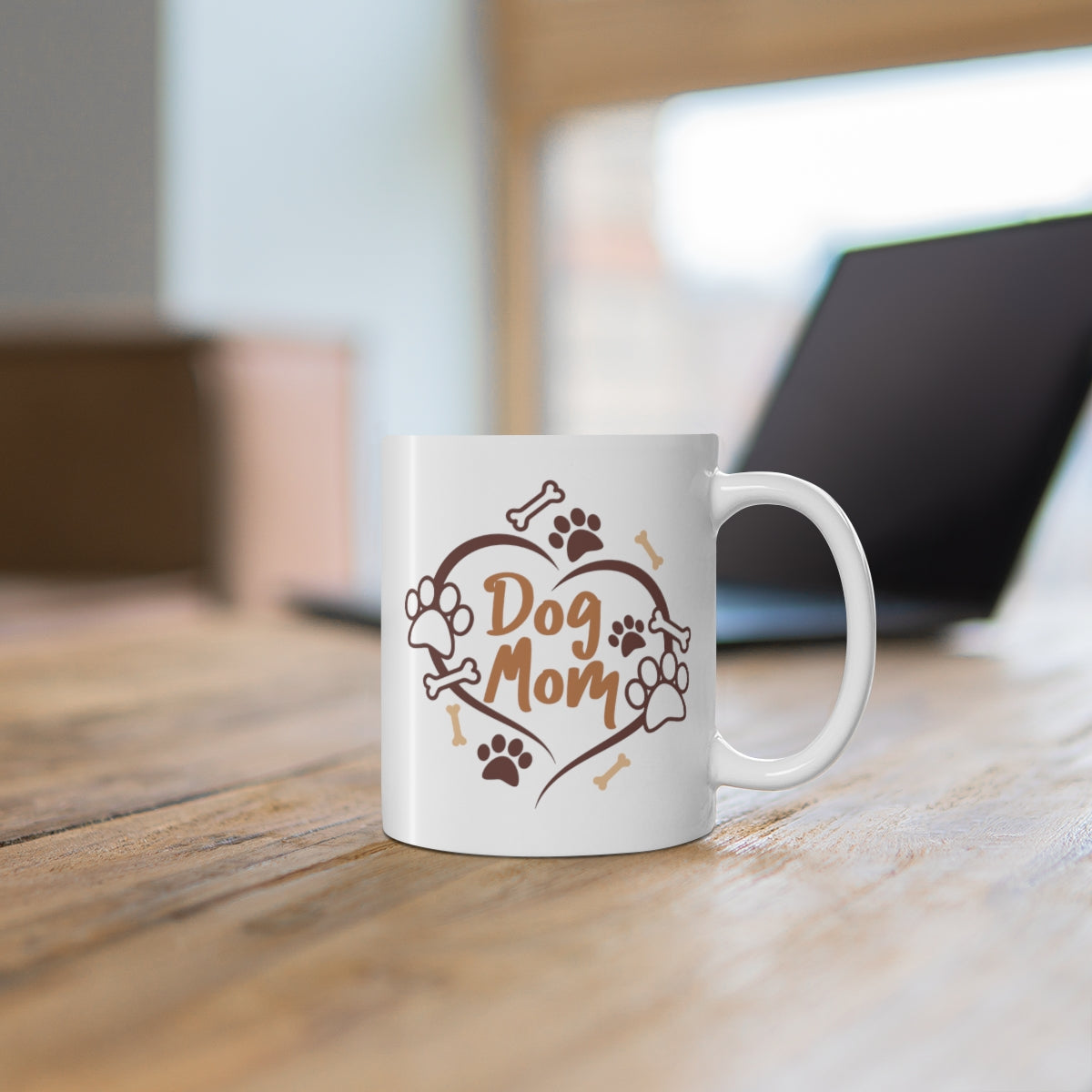 Dog Mom Heart Coffee Mug