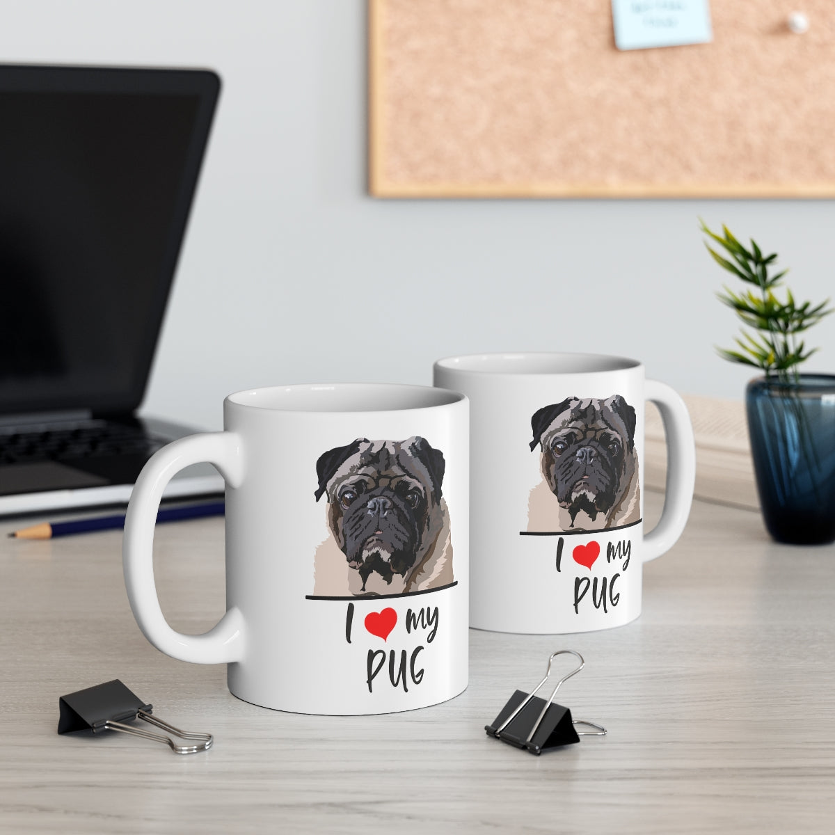 I Love My Pug Coffee Mug
