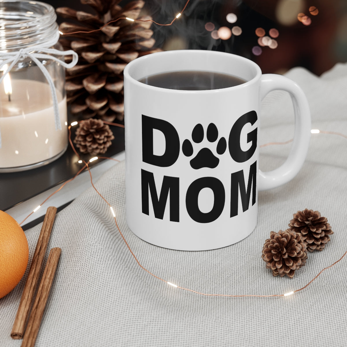 Dog Mom Pawprint Mug