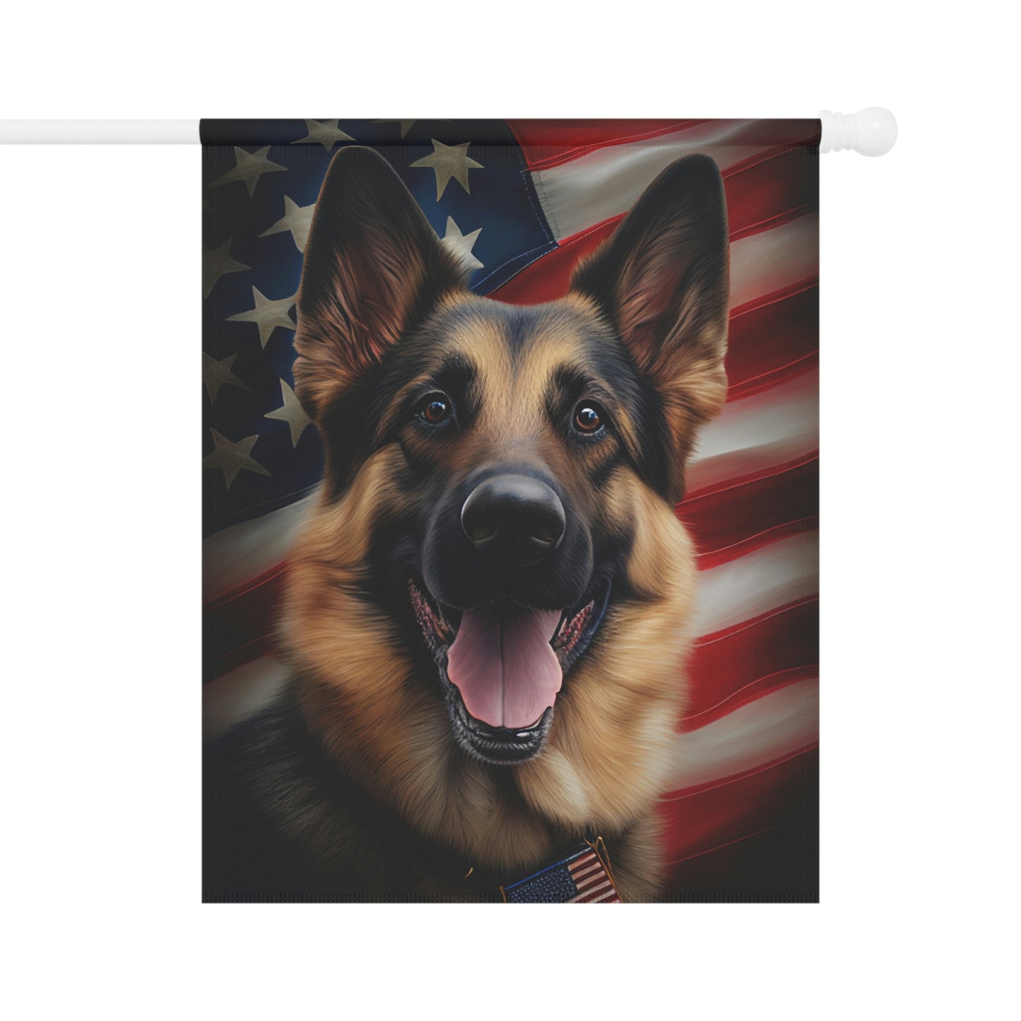 German Shepherd Patriotic Garden & House Flag