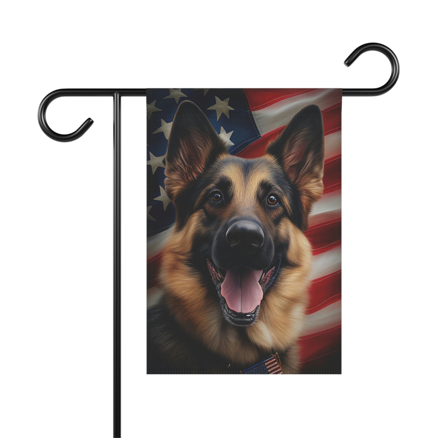 German Shepherd Patriotic Garden & House Flag