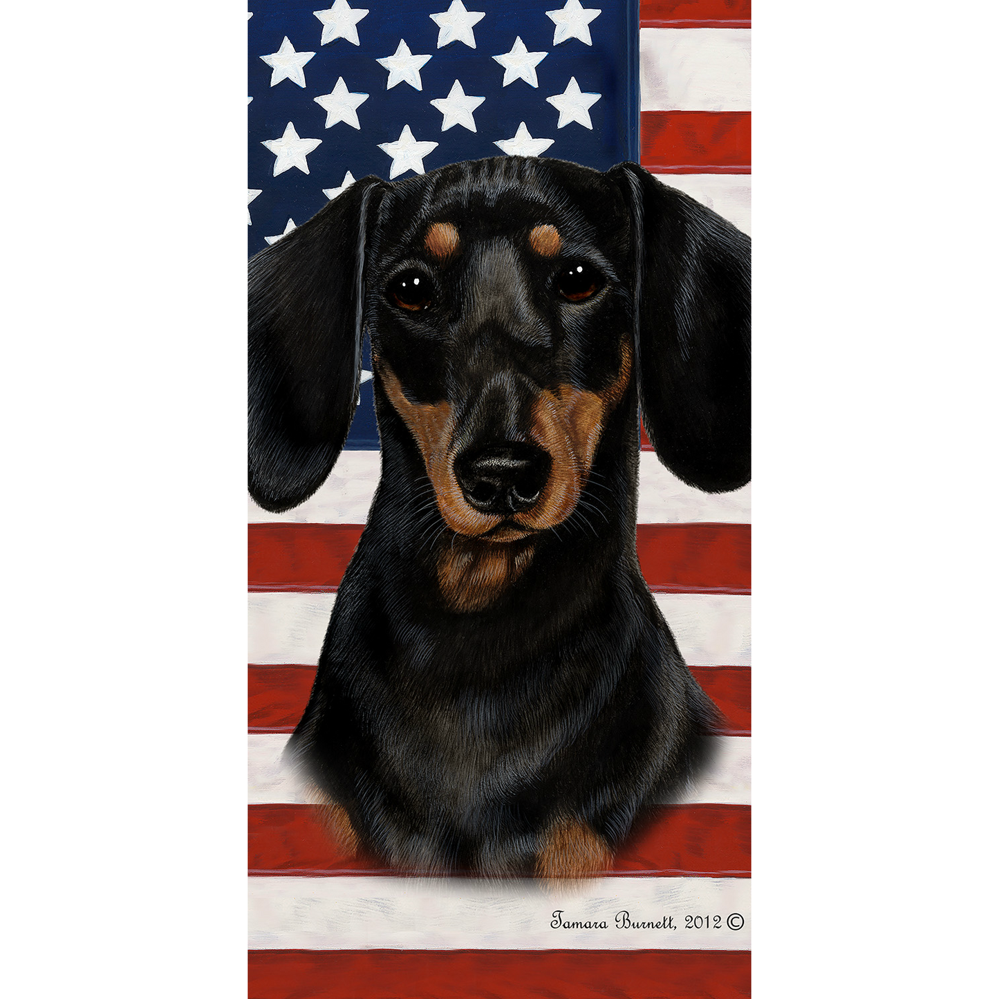 Patriotic Dachshund Beach Towel