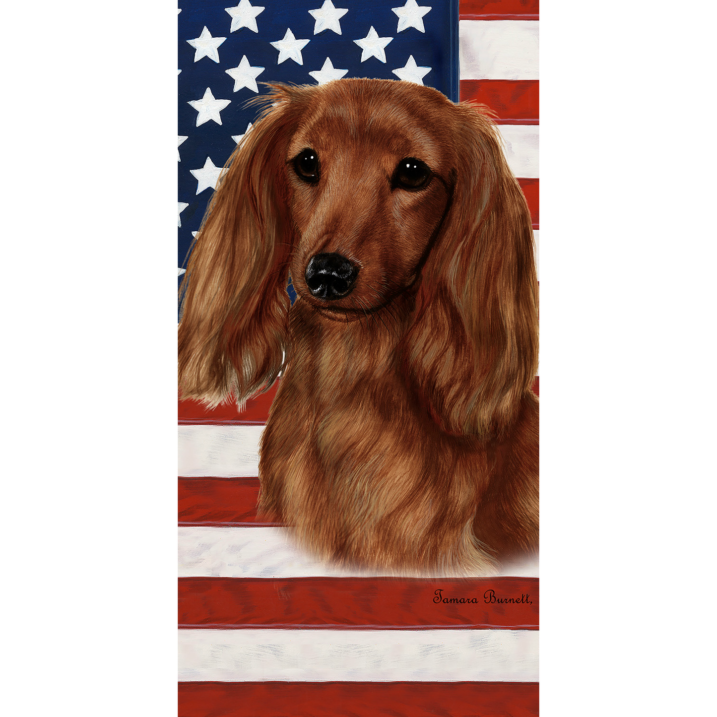Patriotic Dachshund Beach Towel