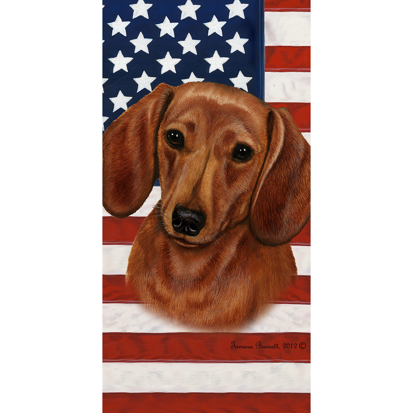 Patriotic Dachshund Beach Towel