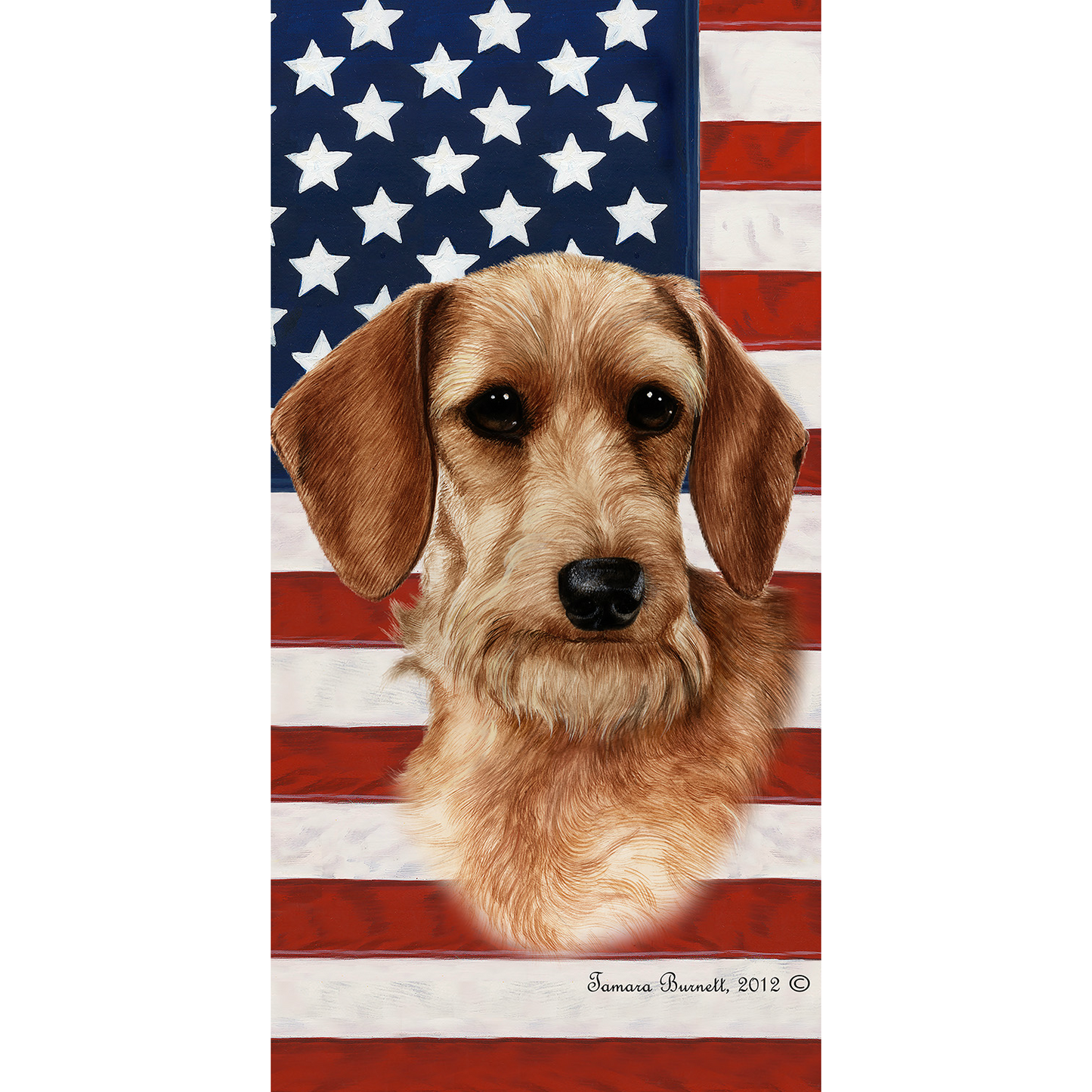 Patriotic Dachshund Beach Towel
