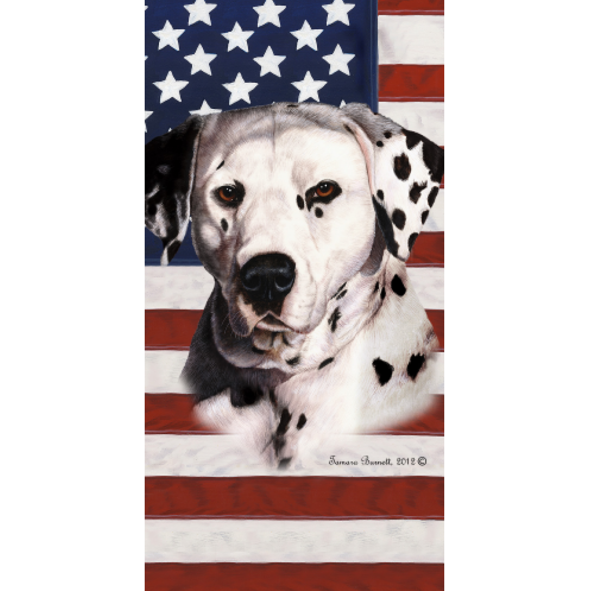 Patriotic Dalmatian Beach Towel