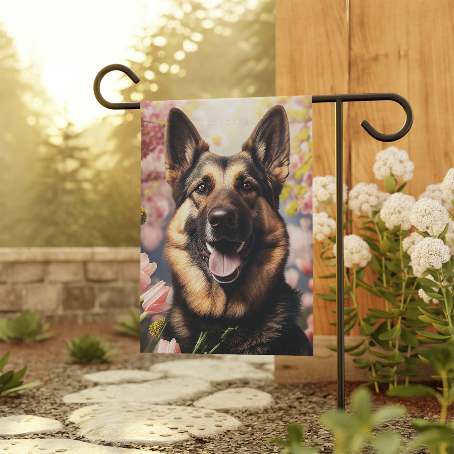 German Shepherd Spring Garden & House Flag