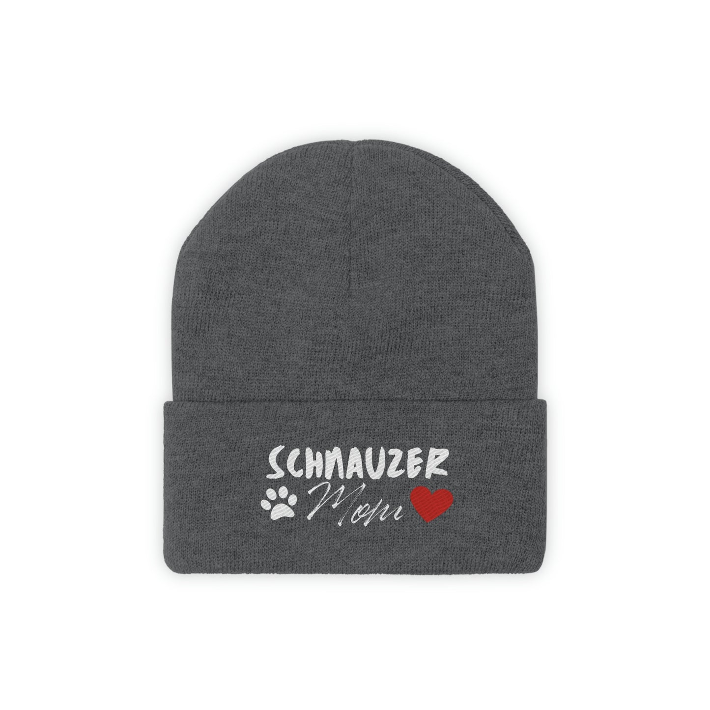 Schnauzer Mom Knit Ski Cap