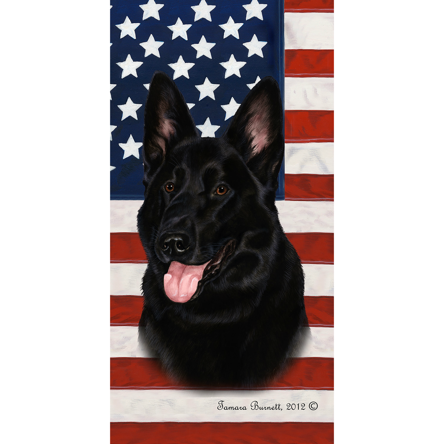 Patriotic German Shepherd Beach Towel