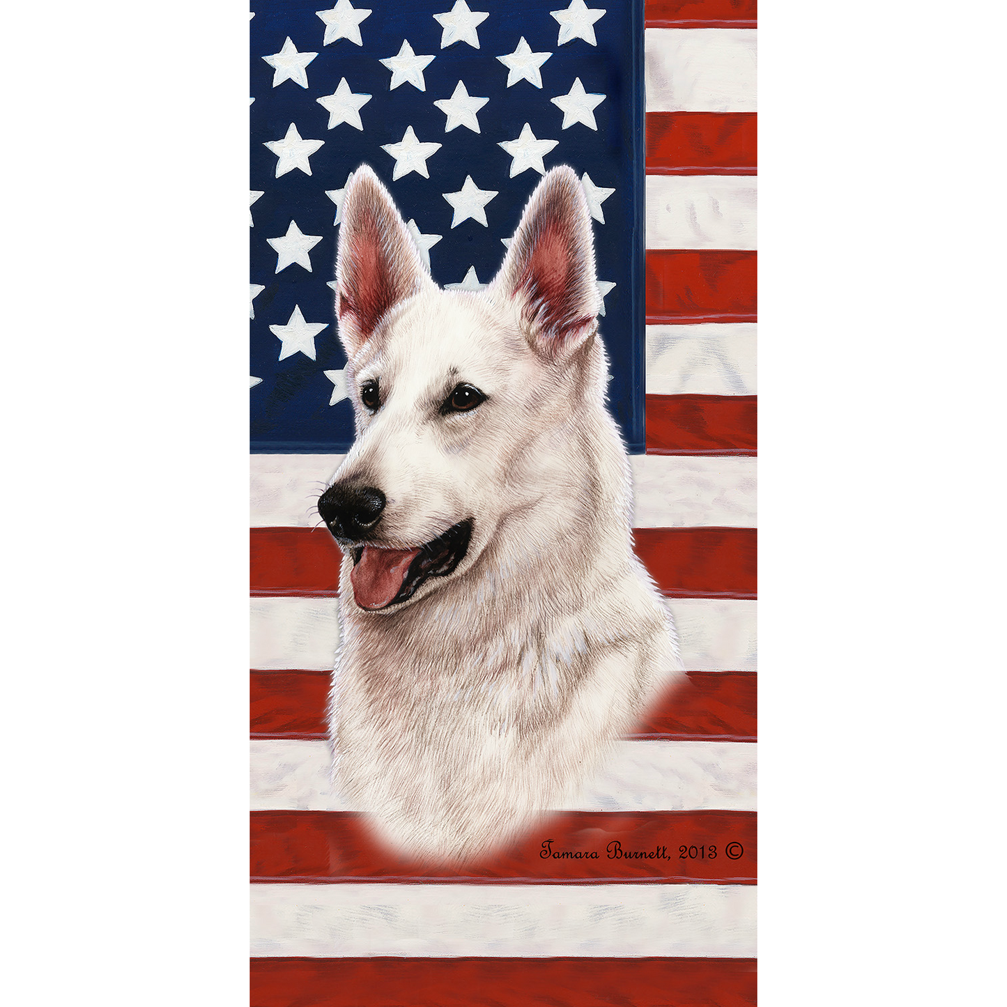 Patriotic German Shepherd Beach Towel