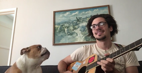 This Adorable Pup Decided That Daddy Shouldn't Sing Alone, So He Volunteers!