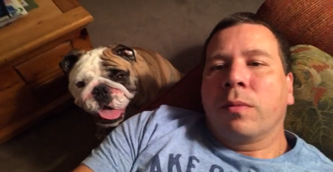 Wait Till You See What This Pup Is About To Do To His Complaining Daddy!