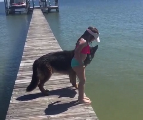 Watch How This Loving Pup Acts As A Lifeguard For His Little Sister! Awww!!