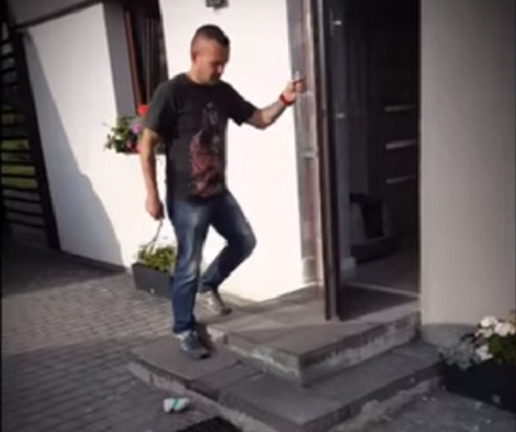 Man Opens The Door, But You Won't Believe Who's About To Run Out! Adorable!!