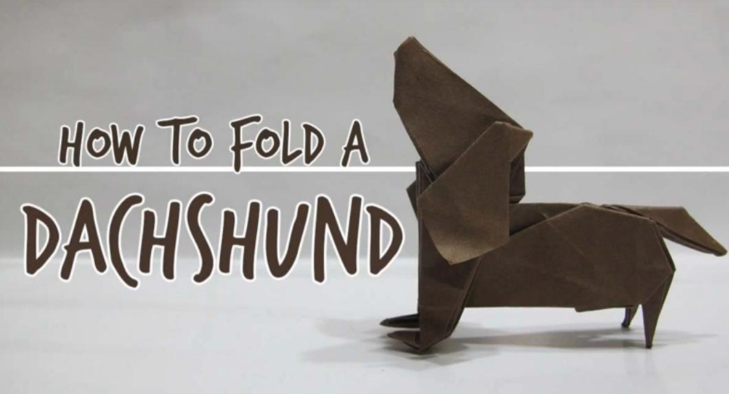 The Best Tutorial For Dachshund Lovers Ever! Learn How To Fold An Origami Dachshund!