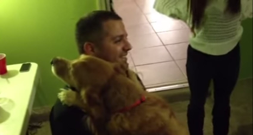 He Asks For A Hug And His Golden Retriever Does THIS! Everyone's Jaws Dropped!