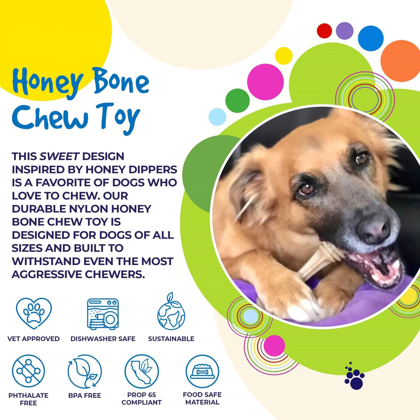 Honey Bone Nylon Chew Toy