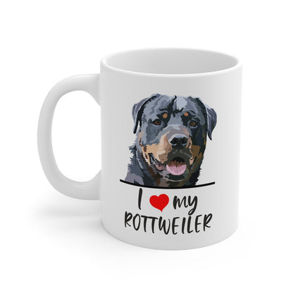 I Love My Rottweiler Coffee Mug