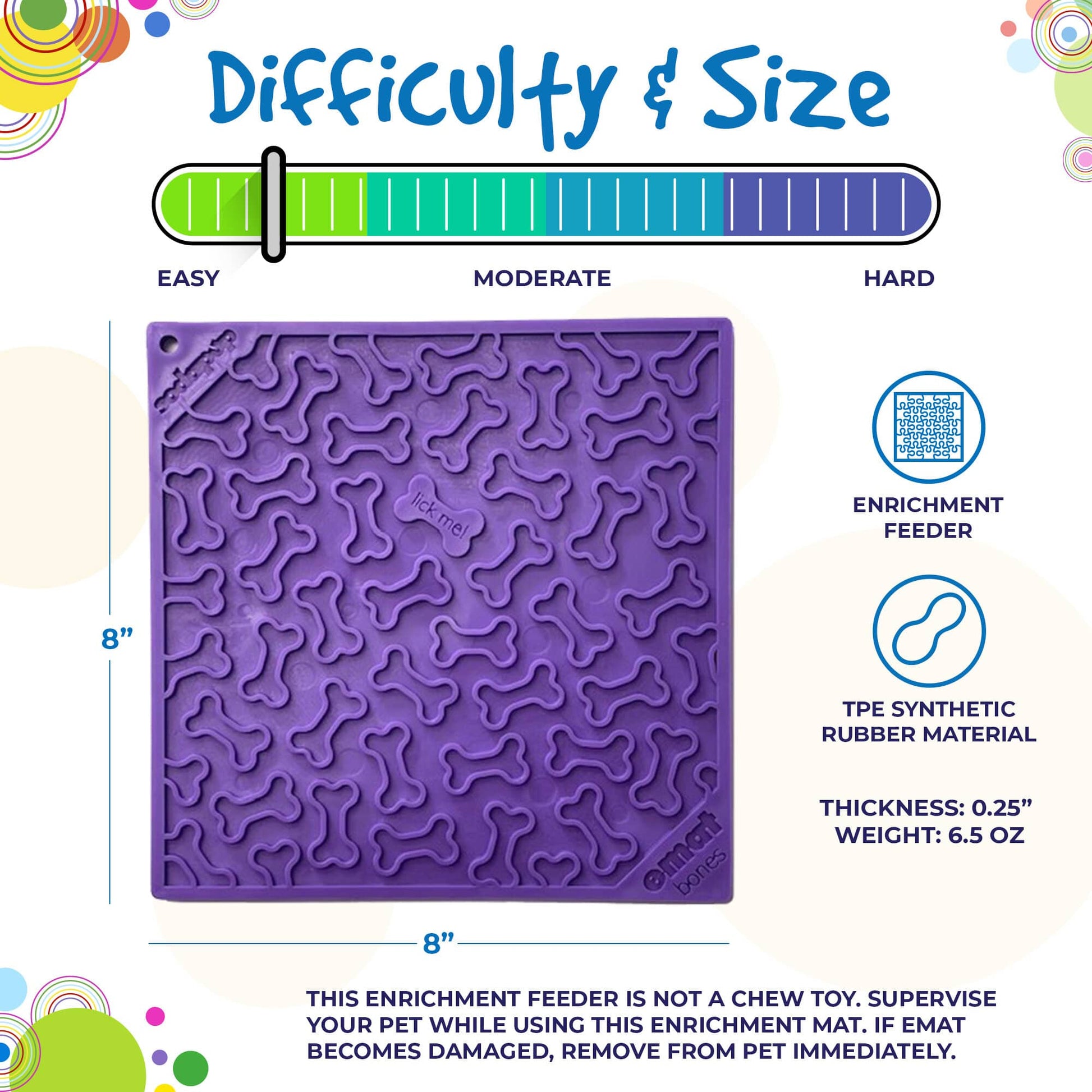 Bones Design eMat Enrichment Lick Mat - SodaPup/True Dogs, LLC