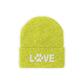 Love Pawprint Knit Ski Cap