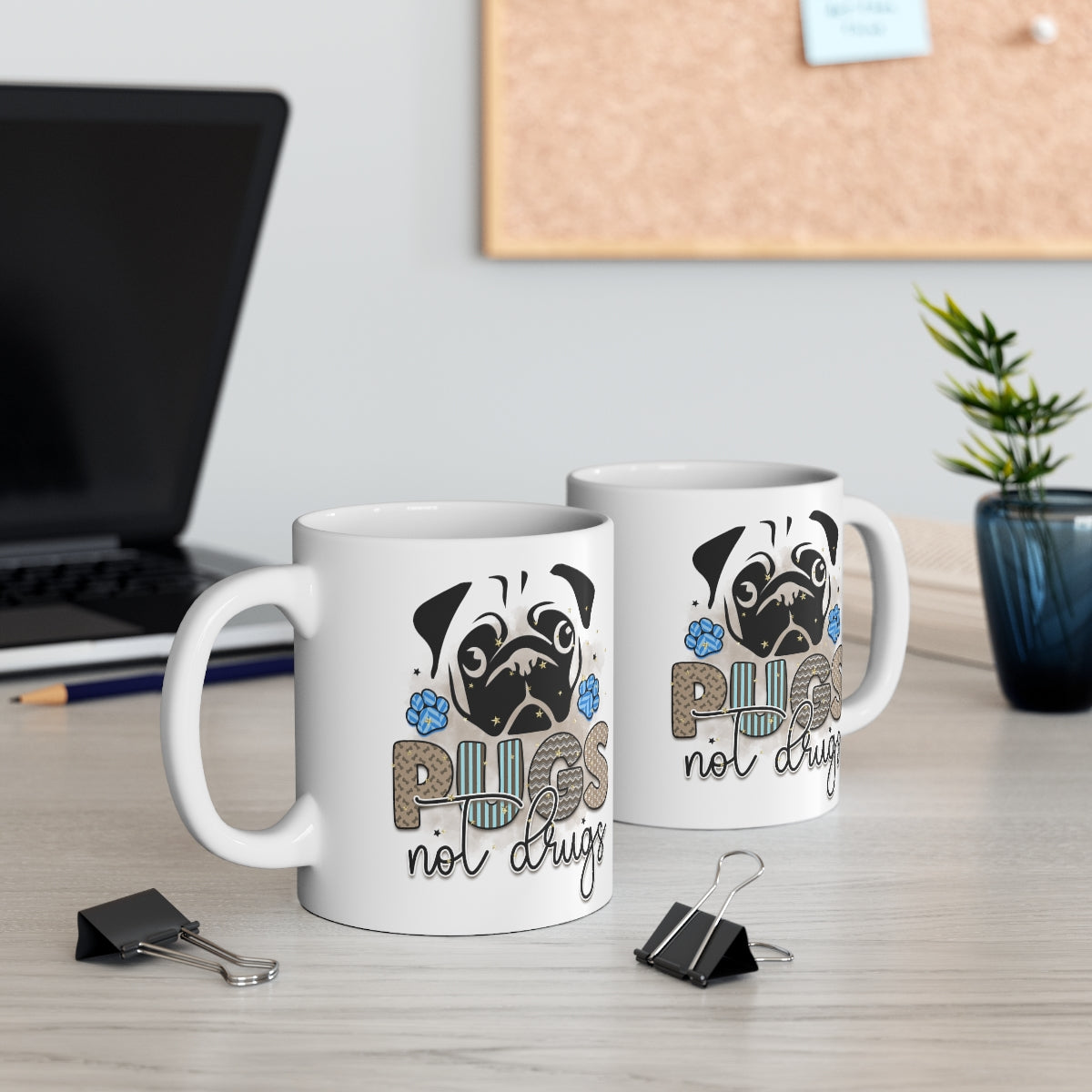Pugs Not Drugs Coffee Mug